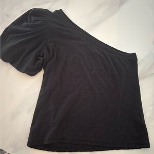 Nation LTD Black One-Shoulder Blouse